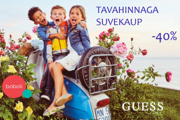 Laste Maailmas Boboli ja Guess Kids´i suvine lisaallahindlus -40%